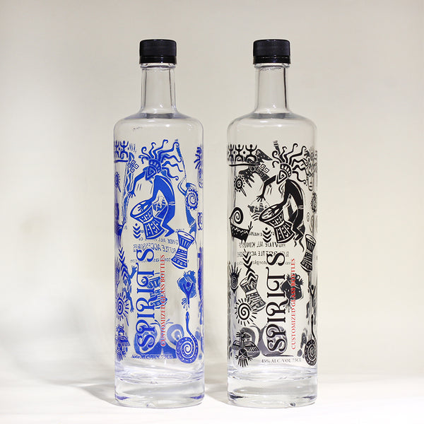 750ml Custom Logo Vodka Whisky Rum Wine Bottle With Screw Cap