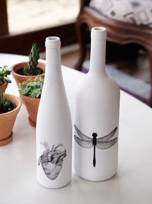 Sprayed White 500ml Gin Vodka Tequila Liquor Spirits Glass Bottle